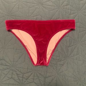 Pink Velvet Bikini Bottoms